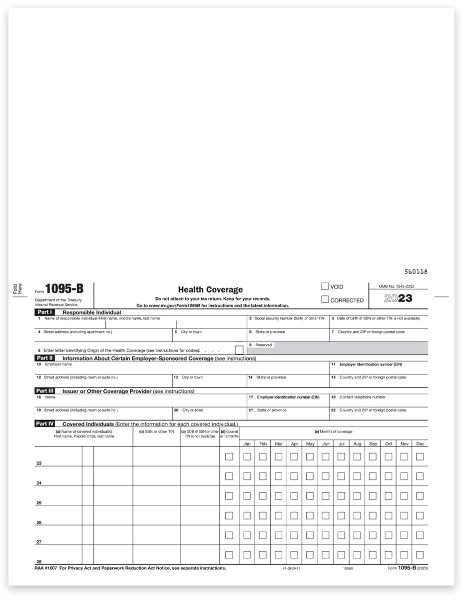 1095-B Forms - ComplyRight Format - Discount Tax Forms