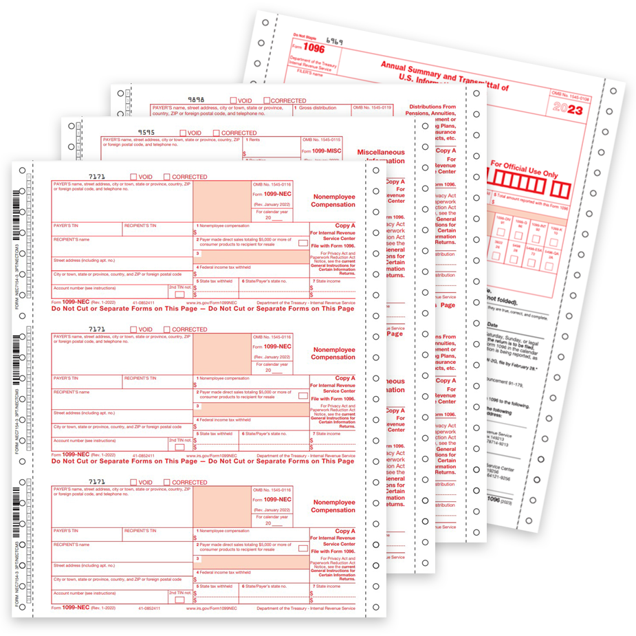 1099 Carbonless Tax Forms for 2023
